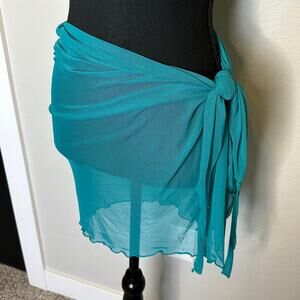 Tini Bikini Mesh Sarong Cover-Up with Lettuce Hem – Size L